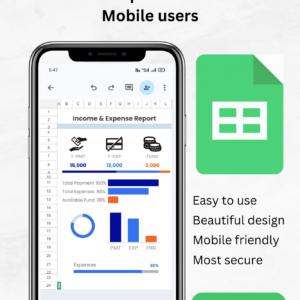 Mobile-Friendly Dashboard for Monthly Income & Expenses